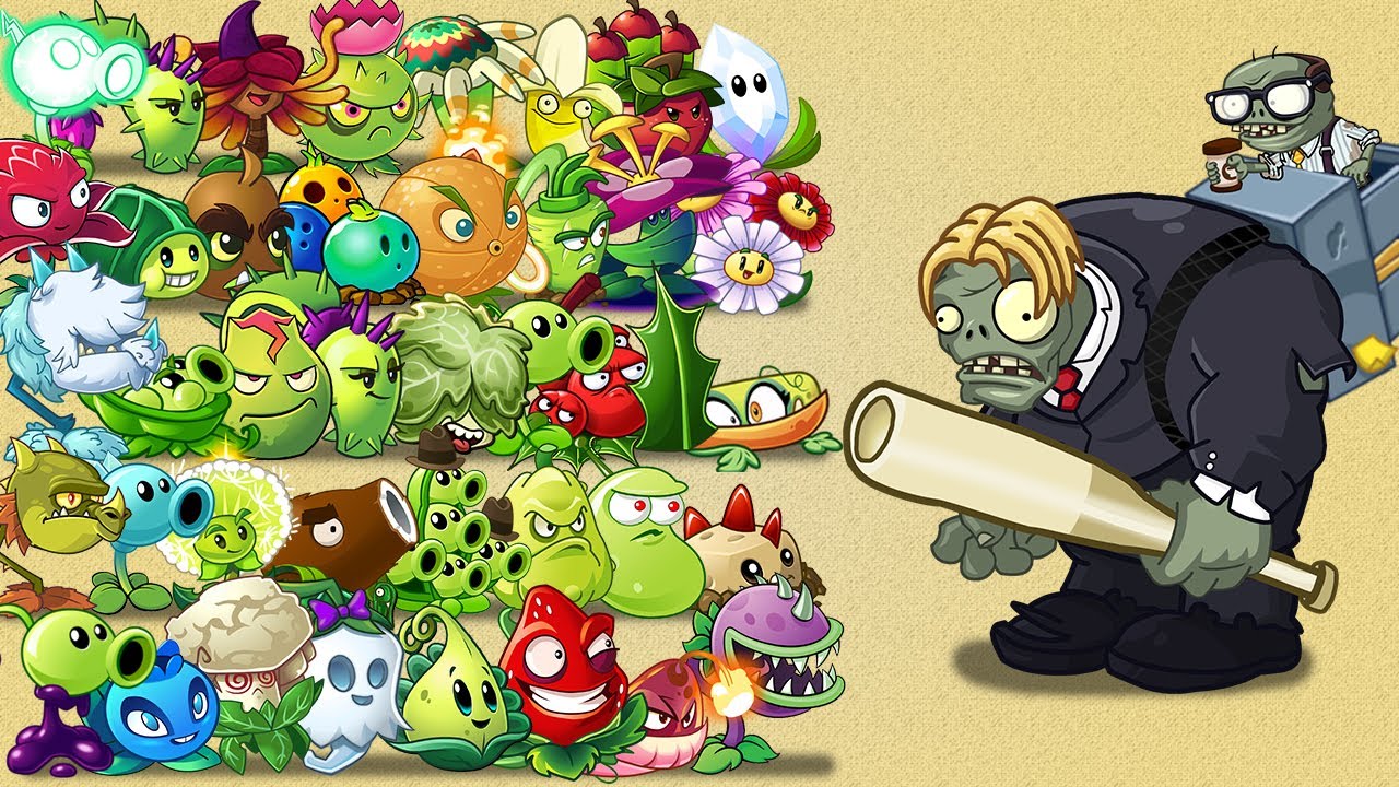 PvZ 2 All Plants Level 1 Power Up Vs All Imp Zombies