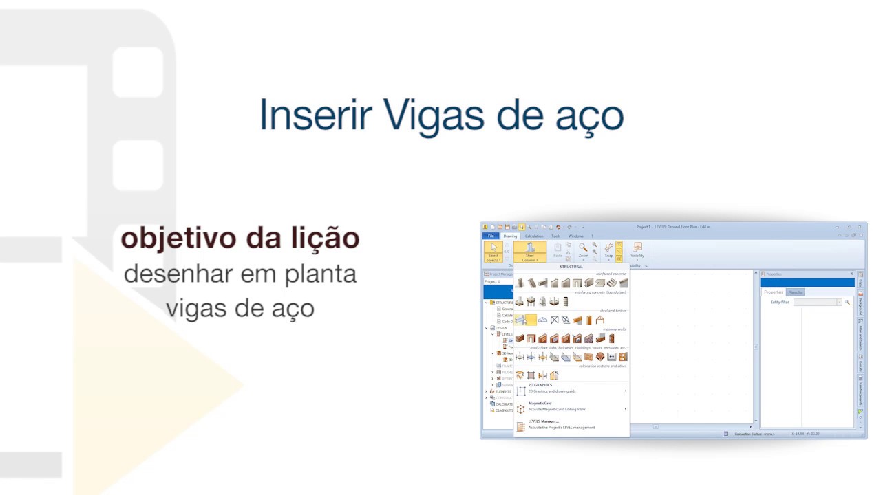 V&iacute;deo Tutorial de EdiLus - Inserir vigas de a&ccedil;o - ACCA software