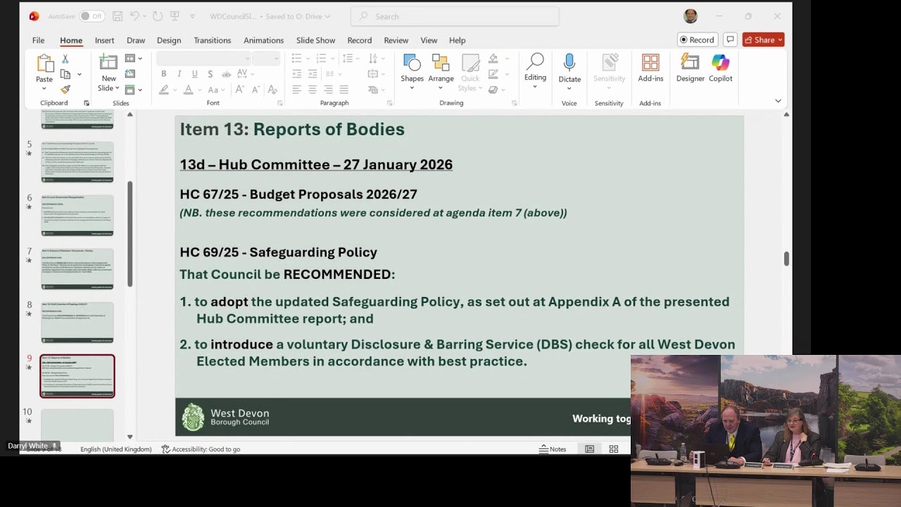 West Devon Borough Council - Full Council - 17th February 2026