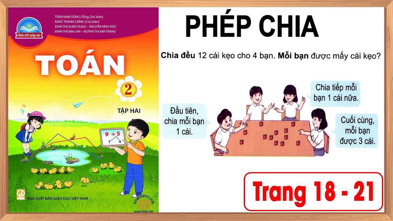 Toán lớp 2 chân trời sáng tạo tập 2 trang 18-21 |Phép chia
