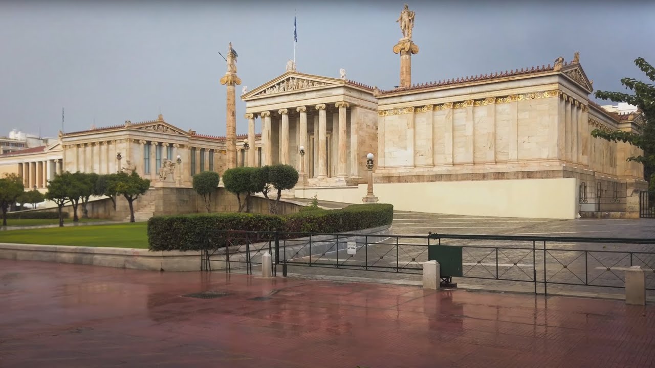 #125 Walking in Heavy Rain and Thunderstorm in Athens, Greece (Umbrella Binaural Rain Sounds) ASMR