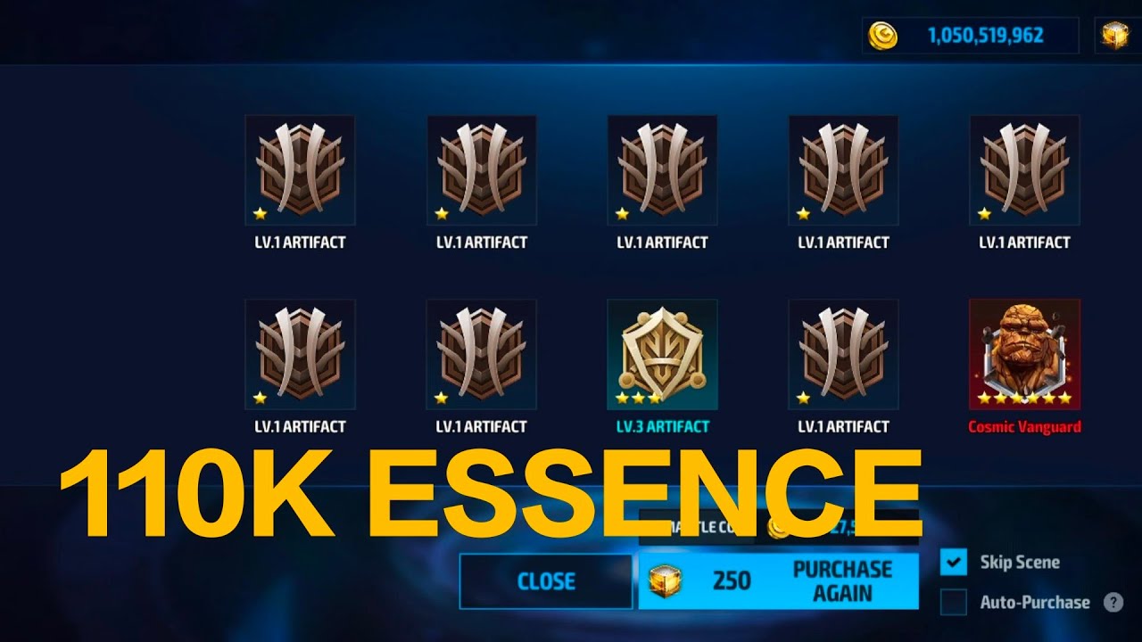 110k ESSENCE Artifacts Gambling / MFF / F2P