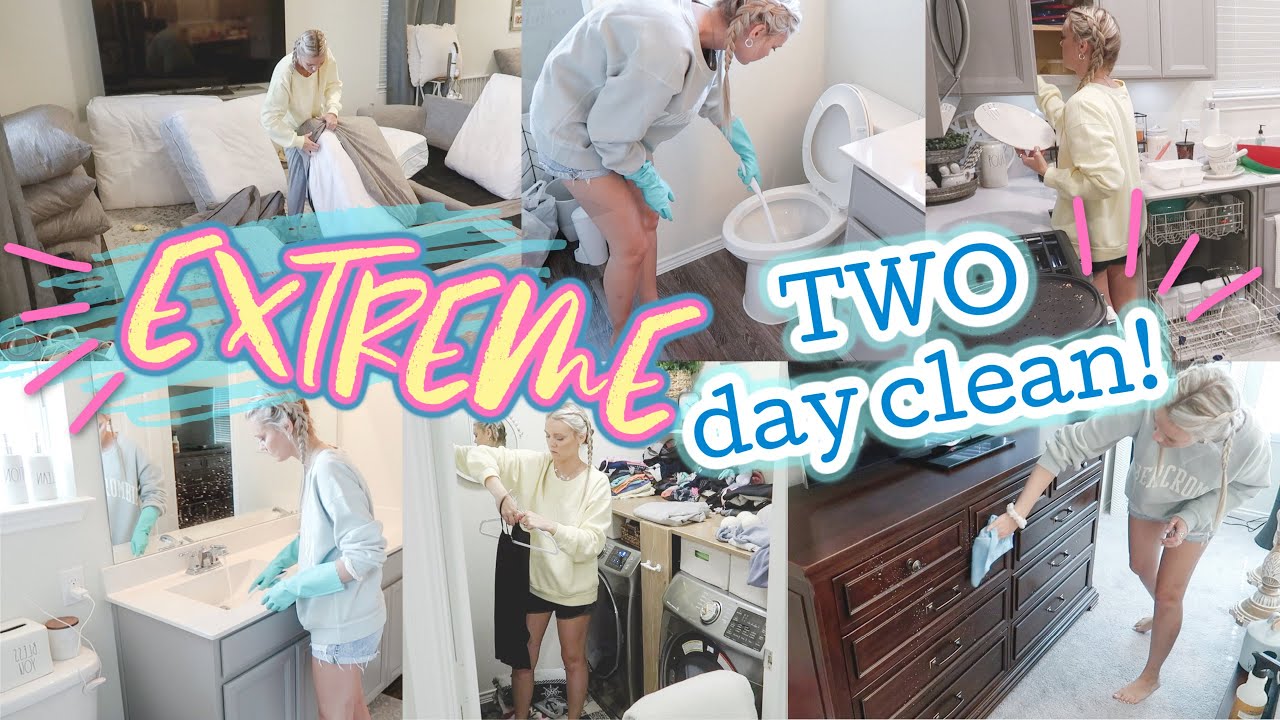 EXTREME TWO DAY CLEAN WITH ME//ULTIMATE CLEANING MOTIVATION//SIMPLY KAYLE