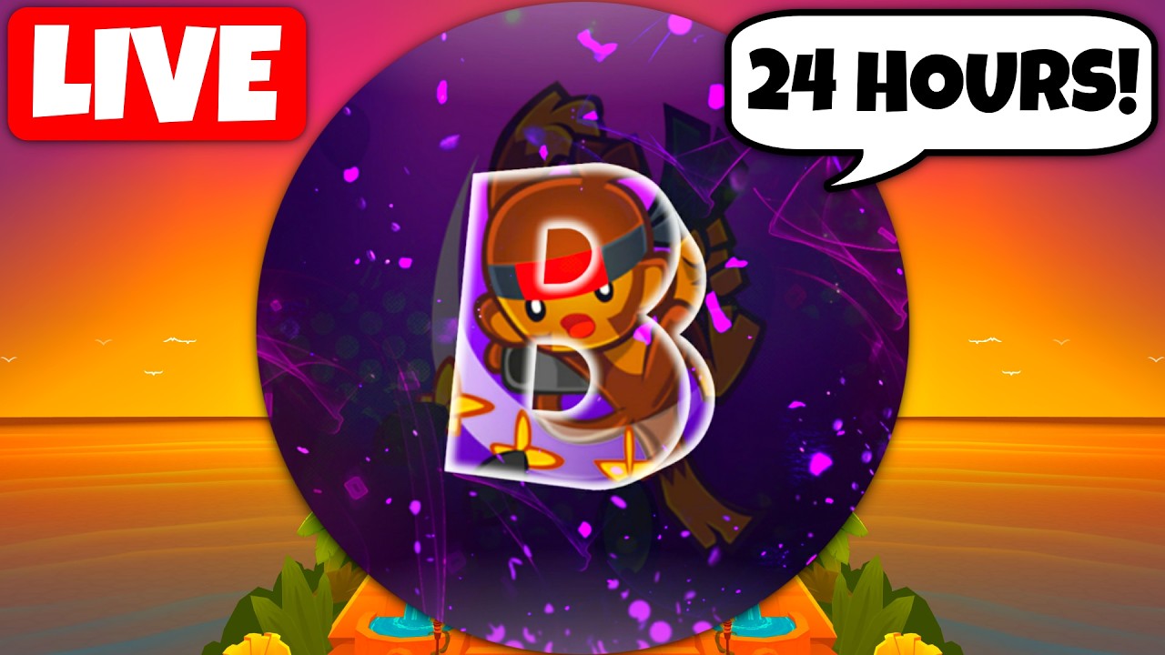 LIVE FOR 24 HOURS STRAIGHT PART 3! Playing With Viewers! (Bloons TD Battles 2)