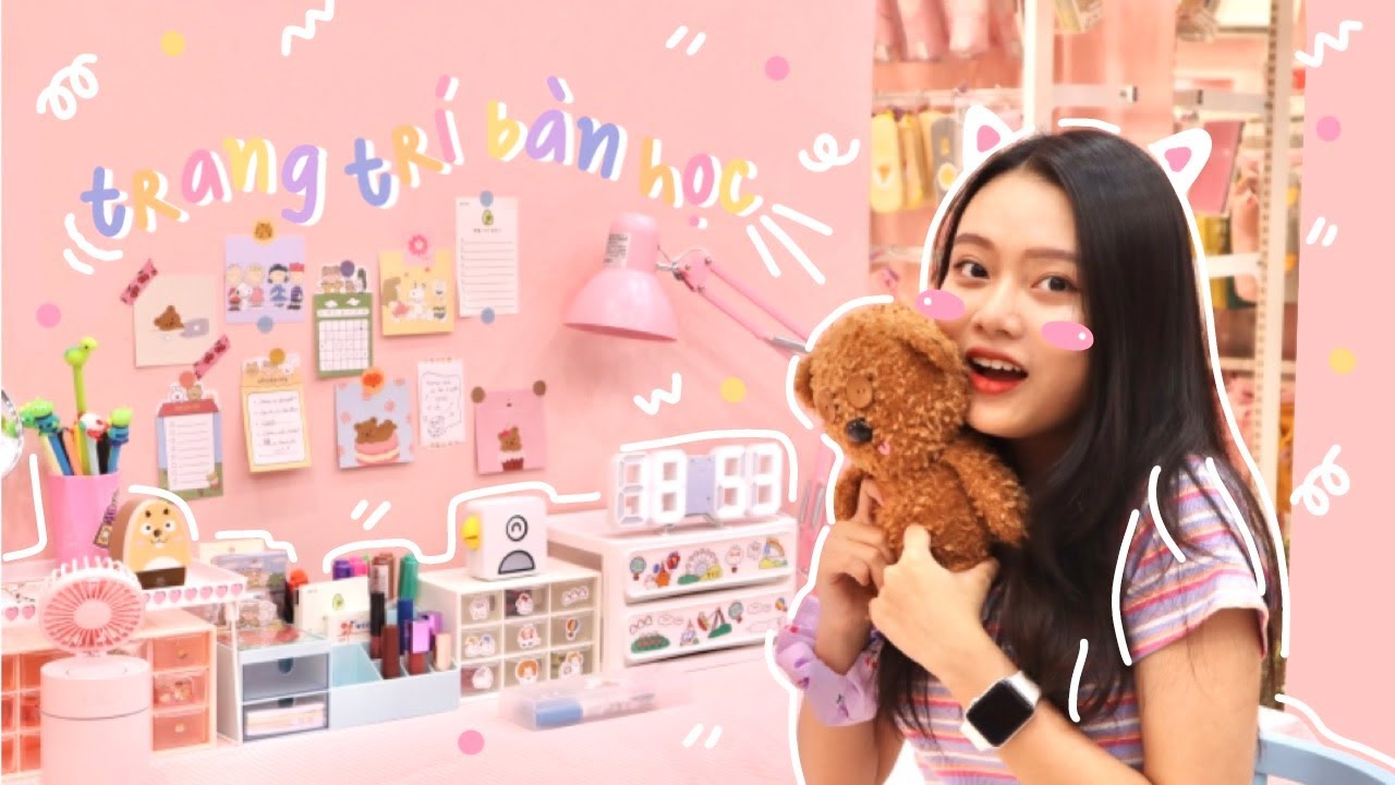 [Ocsenshop] 💓 Trang trí bàn học phong cách Hàn Quốc Phần 2