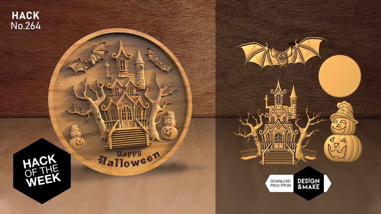 Making a Halloween Plaque | Quick And Easy CNC Project | Hack of the Week 264
