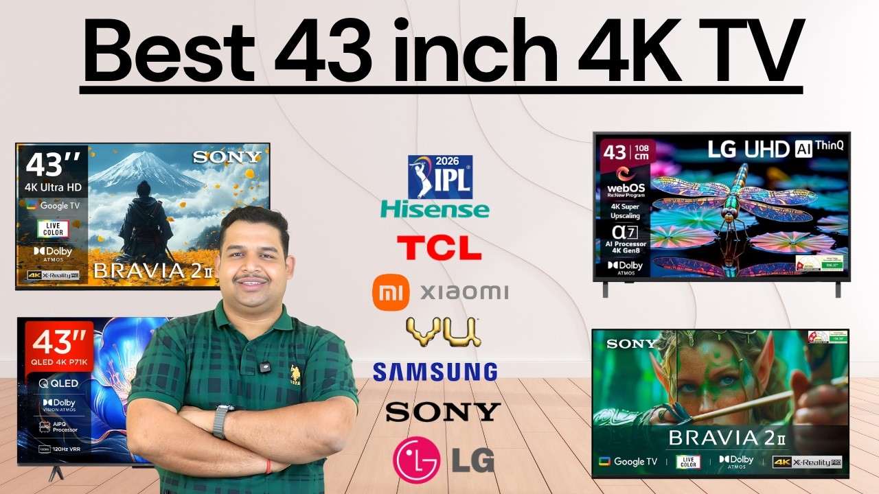 Best 43 inch 4K TV April 2026 | Under 20000 4K TV | QLED 4K TV 2026
