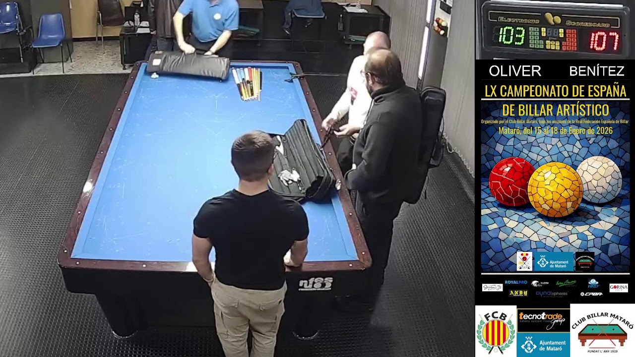 LX Campeonato de España de Billar Artístico - Fase final - Jordi Oliver VS  Pau Benítez