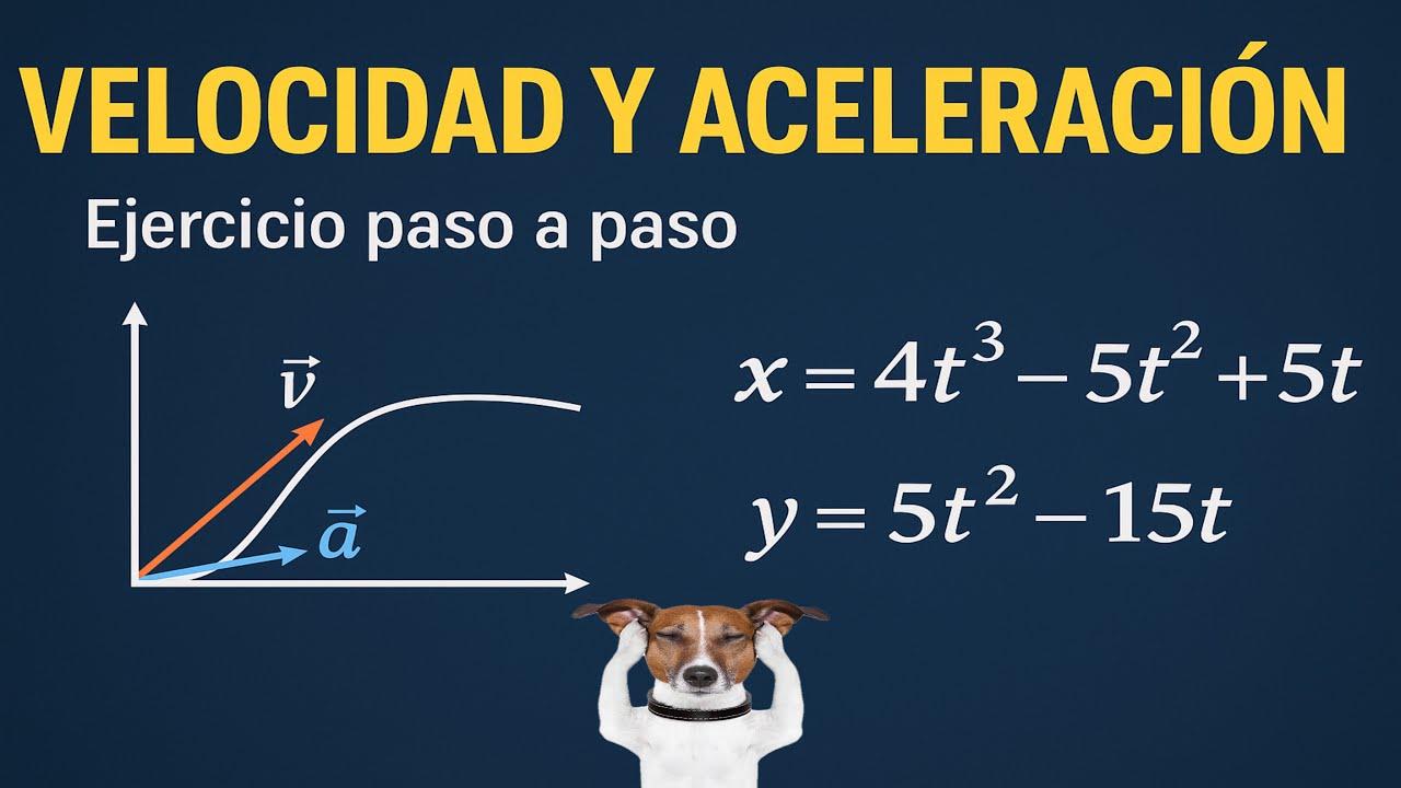 VELOCIDAD y ACELERACIÓN de una partícula | Ejercicio paso a paso