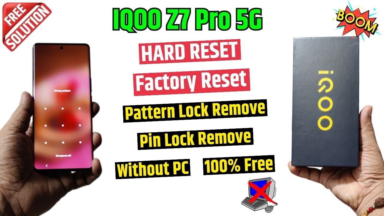 Iqoo Z7 Pro 5g Factory Reset & Removing Password / Pattern / Fingerprint lock (woithout pc)