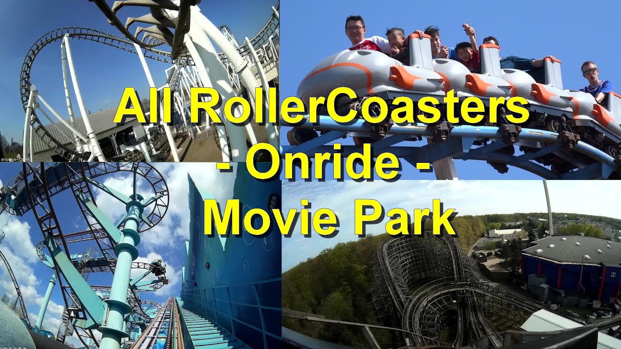 All RollerCoasters Onride - Movie Park Germany - Alle Achterbahnen OnRide Bandit MP Xpress