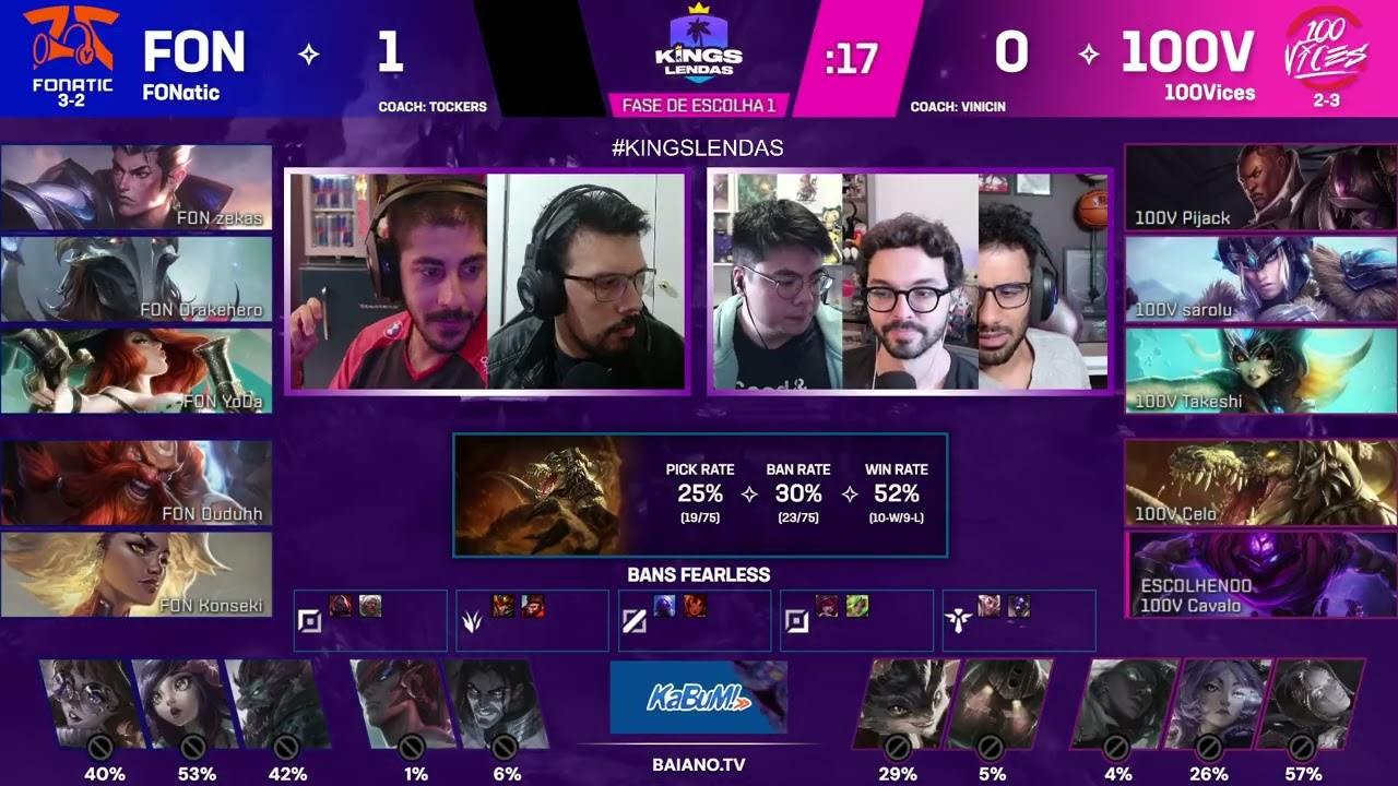 FONatic x 100 Vices | MD3 - Jogo 2 | Kings Lendas 3 - Dia 11 | Ilha das Lendas