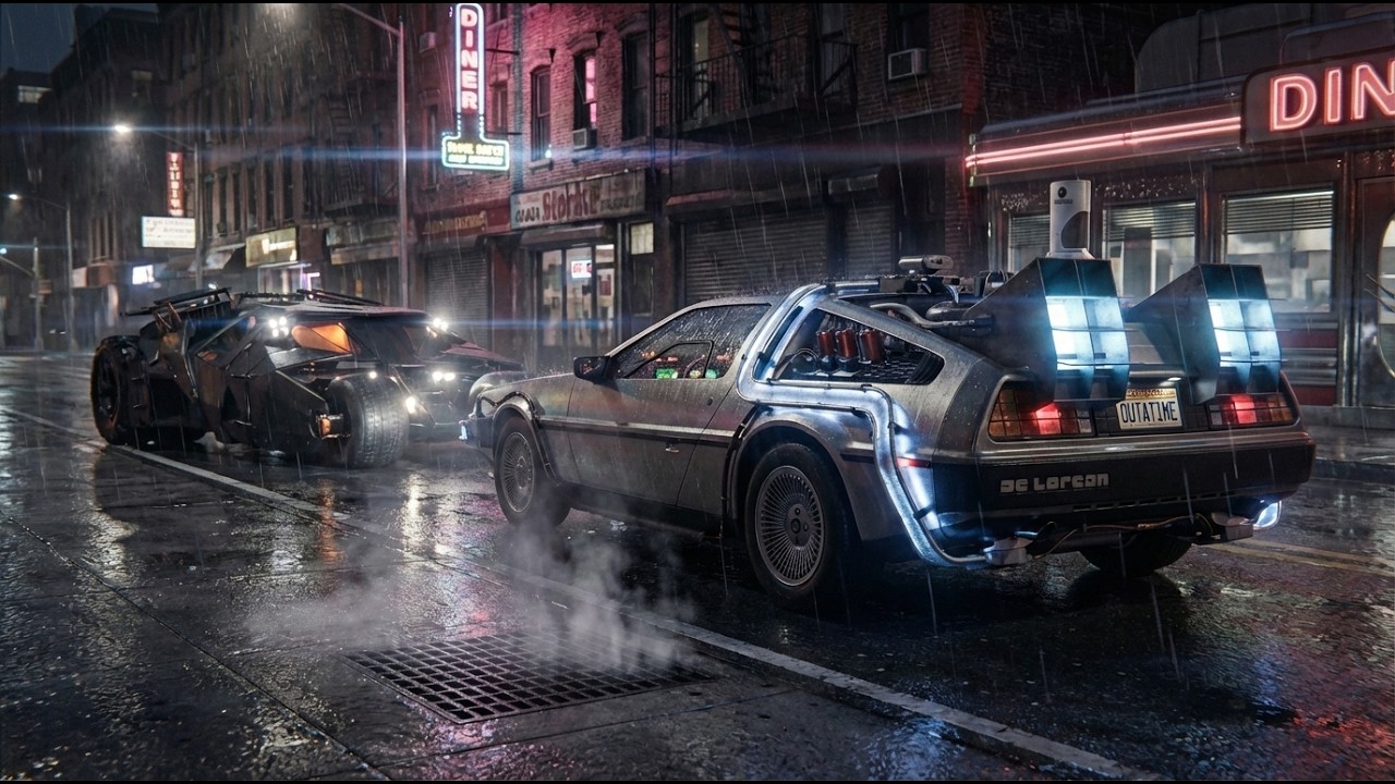 The Delorean Time Machine vs The Batmobile (Versus Episode 7)