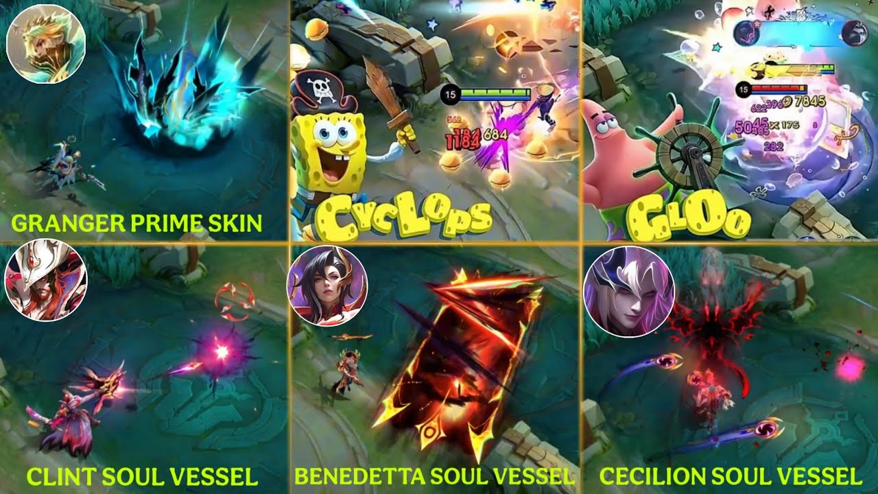 Soul Vessel Clint, Cecilion , Bene Skill Effects! Granger M7 Prime, Hanabi Golden Skins & More 🔥