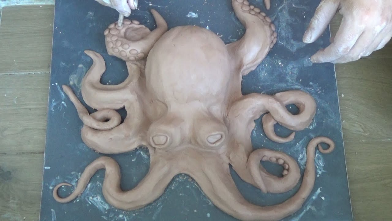 Sculpting Clay Octopus in 3 Minutes Time Lapse