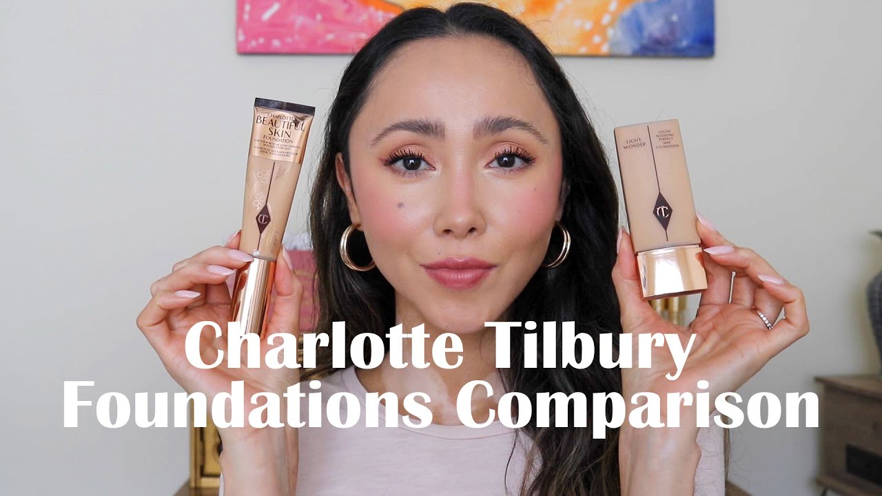 Charlotte Tilbury Foundation Comparisons ~ Beautiful Skin vs. Light Wonder