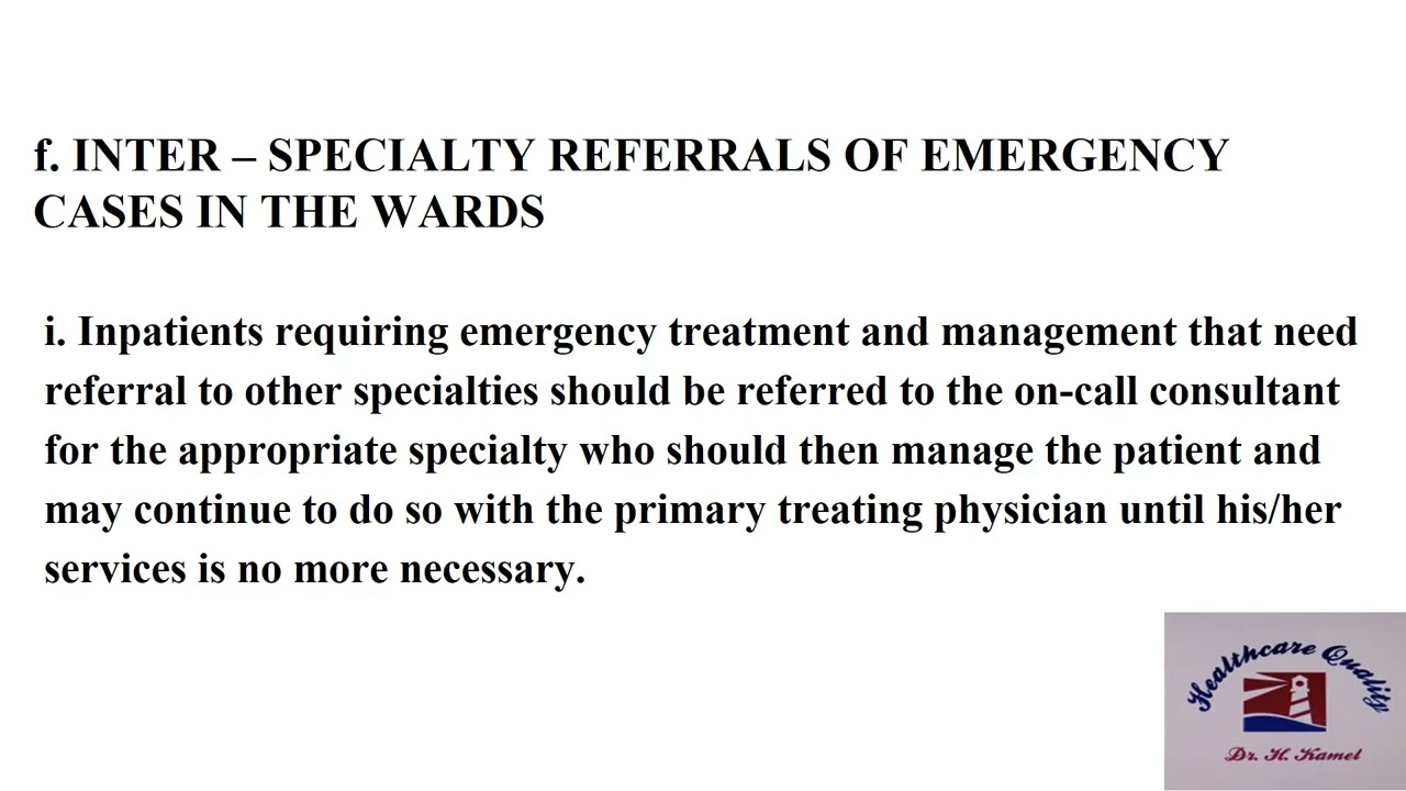 Healthcare Quality Hospital P&P Referral & Transfer of patients