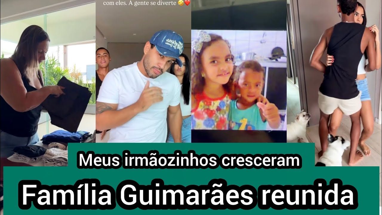 Lucas Guimarães mostra como os irmãos mais novos cresceram e aproveita momento em família 