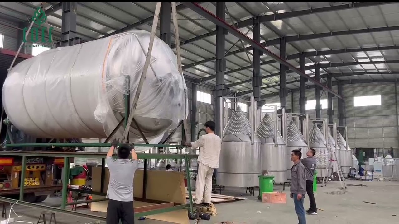 90bbl mixing tank delivery site Third party on site delivery inspection#breweryequipment#brewingtank