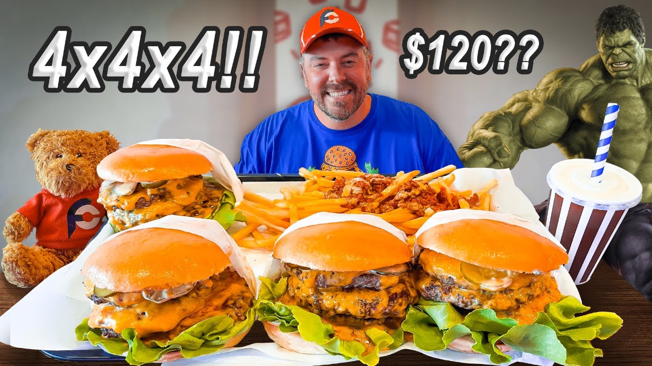 Can I Eat FOUR Quadruple Cheeseburgers in 30 Minutes?? ItsaBurger's 
