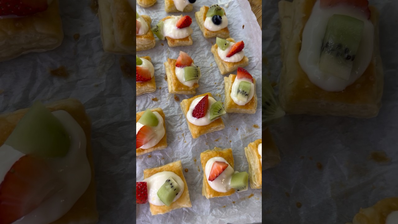 Puff Pastry Tart #puffpastrydough #fruittart