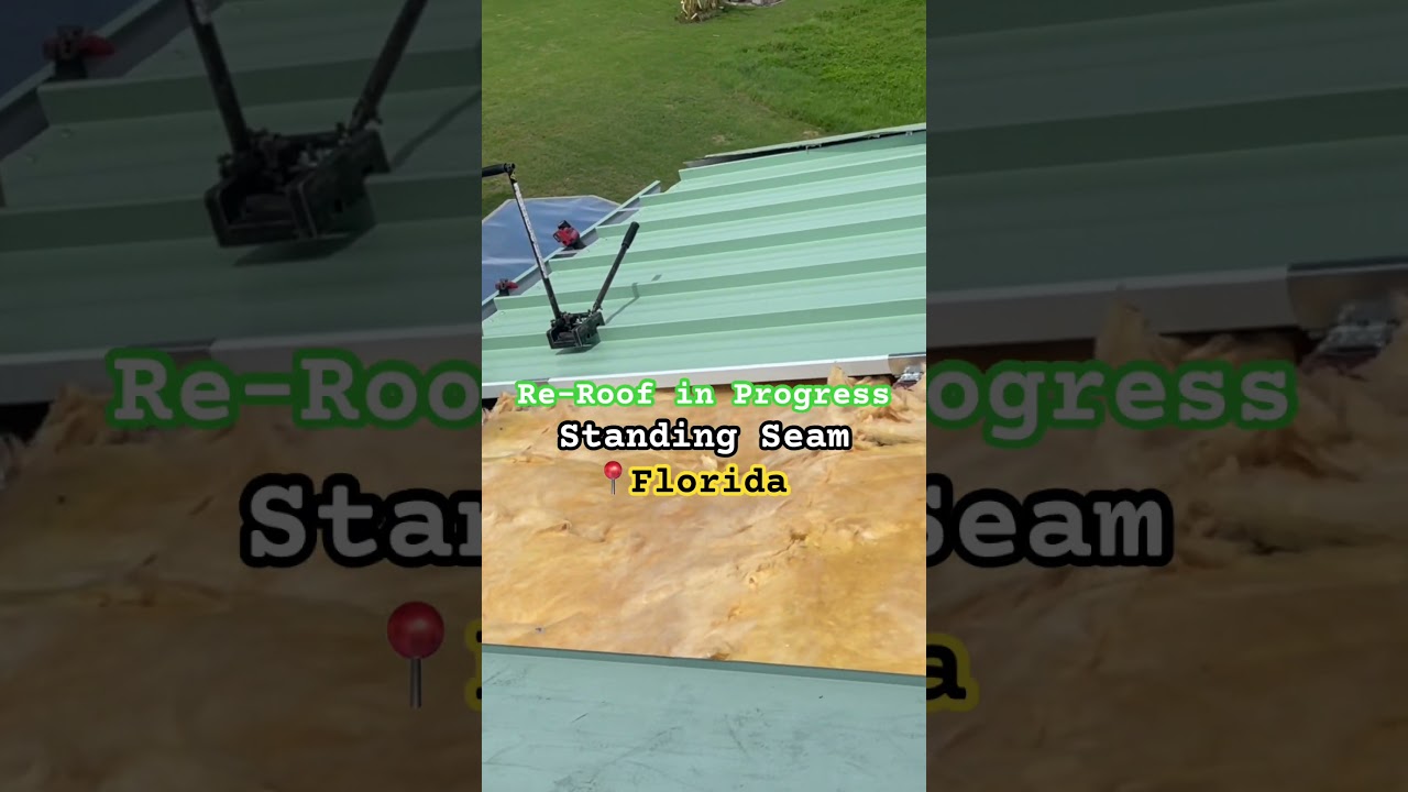 Re-roof in Progress - Standing Seam - Florida #metalroofing #floridaroofing #commercialroofing