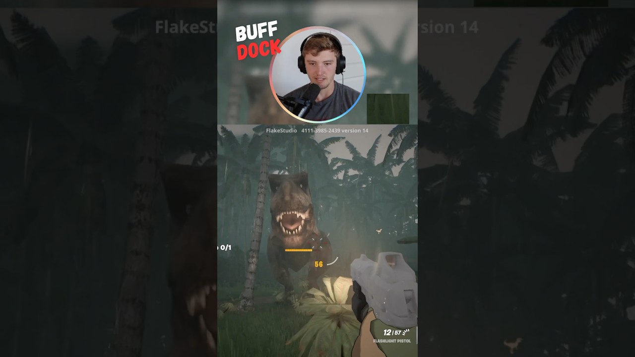Taking Down A T-Rex In Fortnite #fortnite #gaming #funny #fyp #buffdock