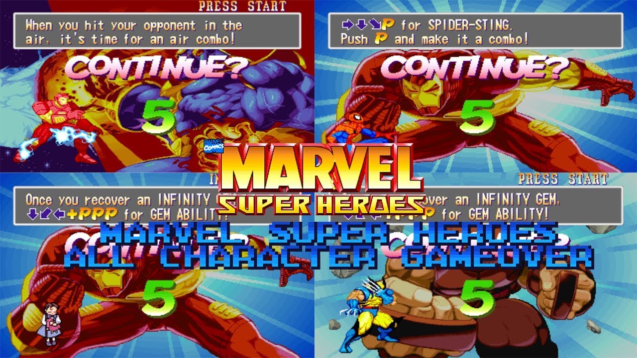 Game Over - Marvel Super Heroes - Arcade version