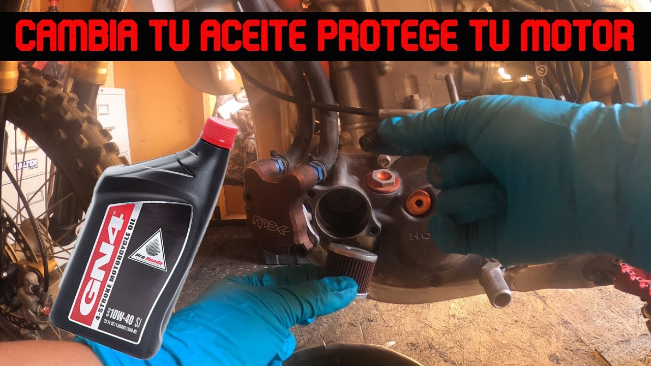 COMO CAMBIAR aceite de CRF450R / como CAMBIAR el ACEITE a UNA moto HONDA 450 / CAMBIO de aceite 450