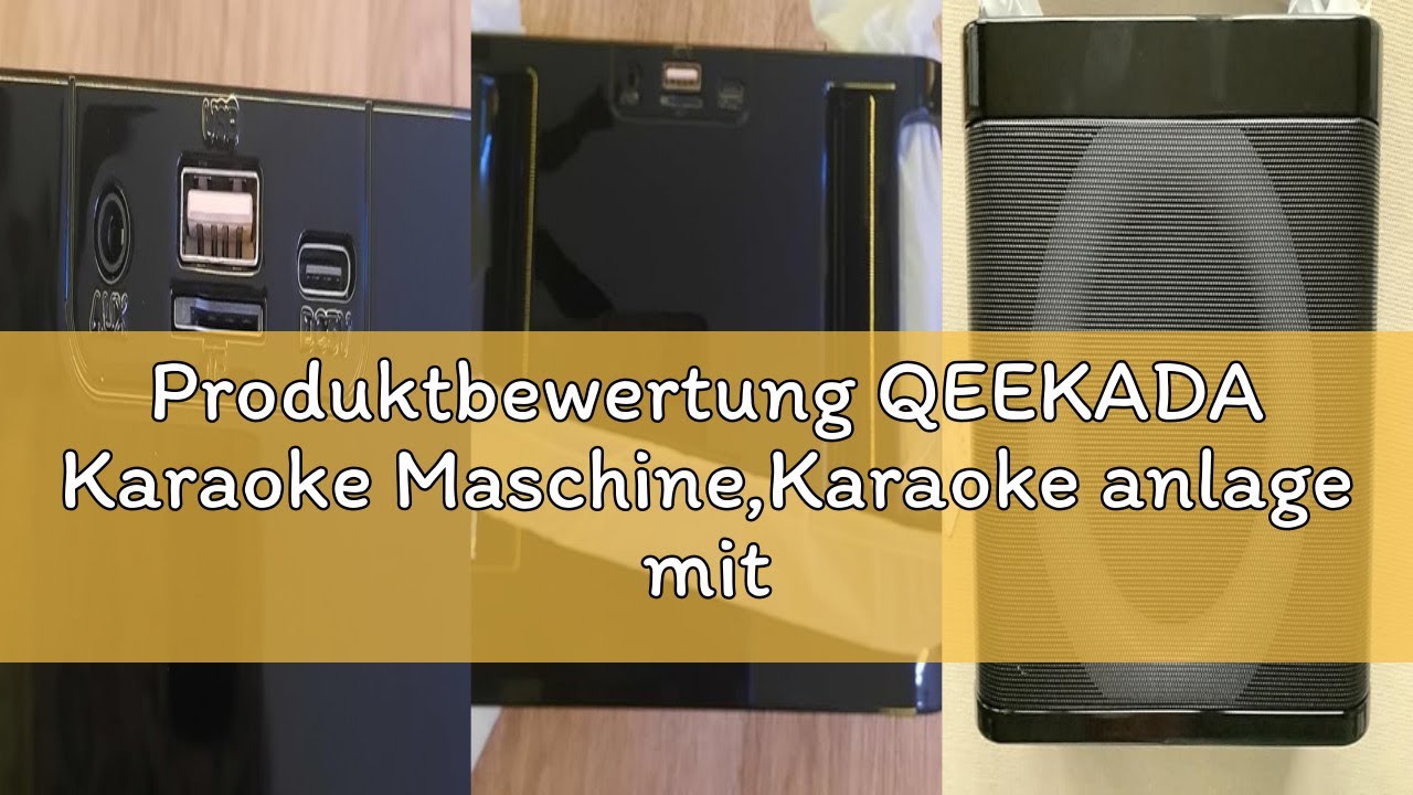 Produktbewertung QEEKADA Karaoke Maschine,Karaoke anlage mit 2 mikrofonen, tragbaren Karaoke Box, Bl
