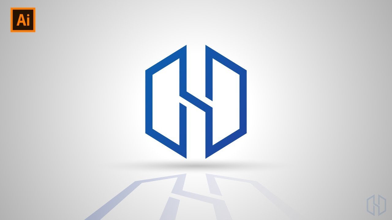 How to create  H logo in illustrator