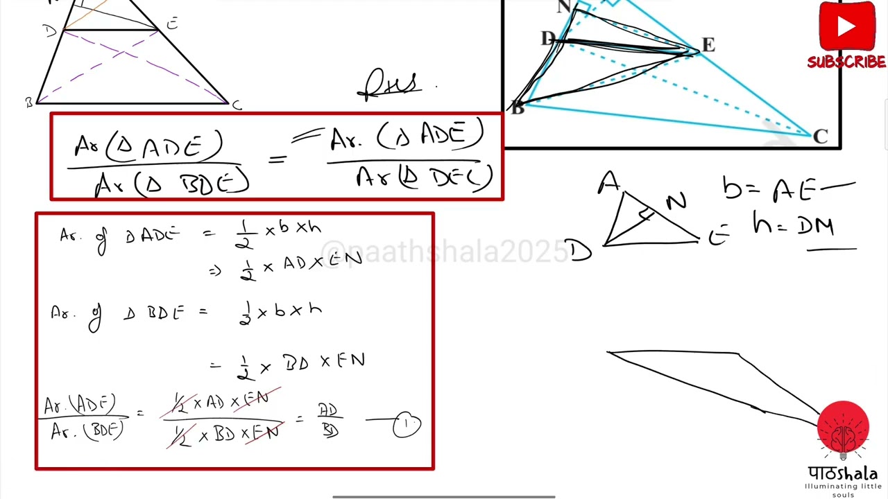 Basic Proportionality Theorem Proof | Class 10 Maths | PAATHSHALA