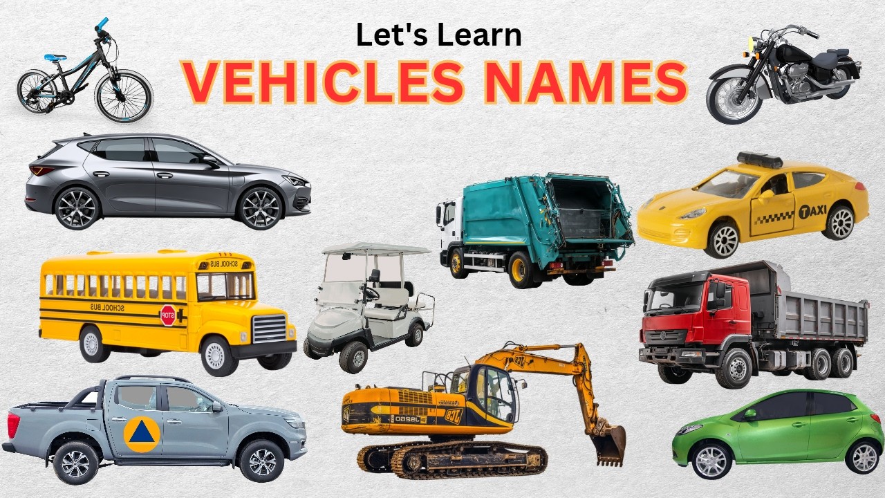 100 Vehicle Names for beginners | Types of Vehicle in English | Learn English  #english #learning