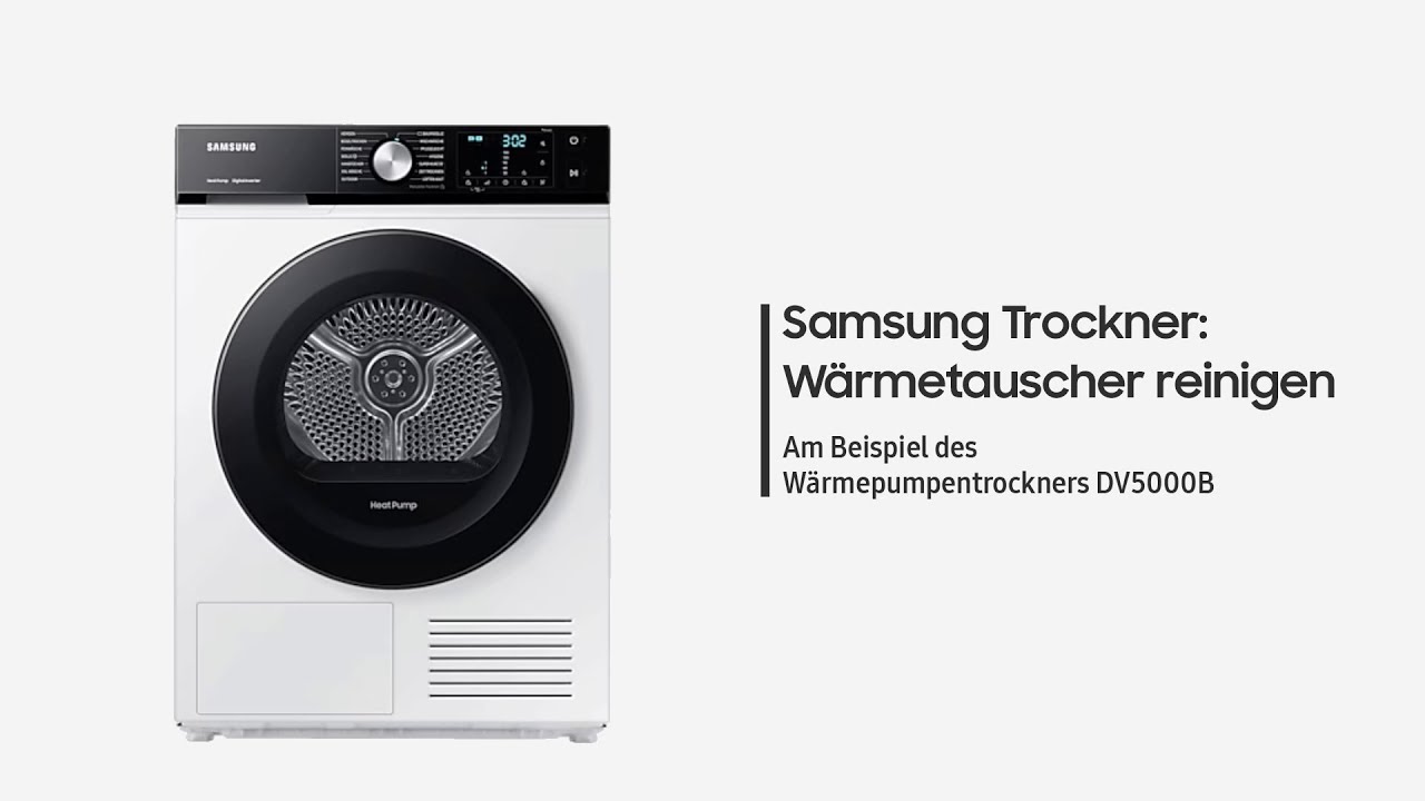 Samsung Trockner: W&auml;rmetauscher reinigen