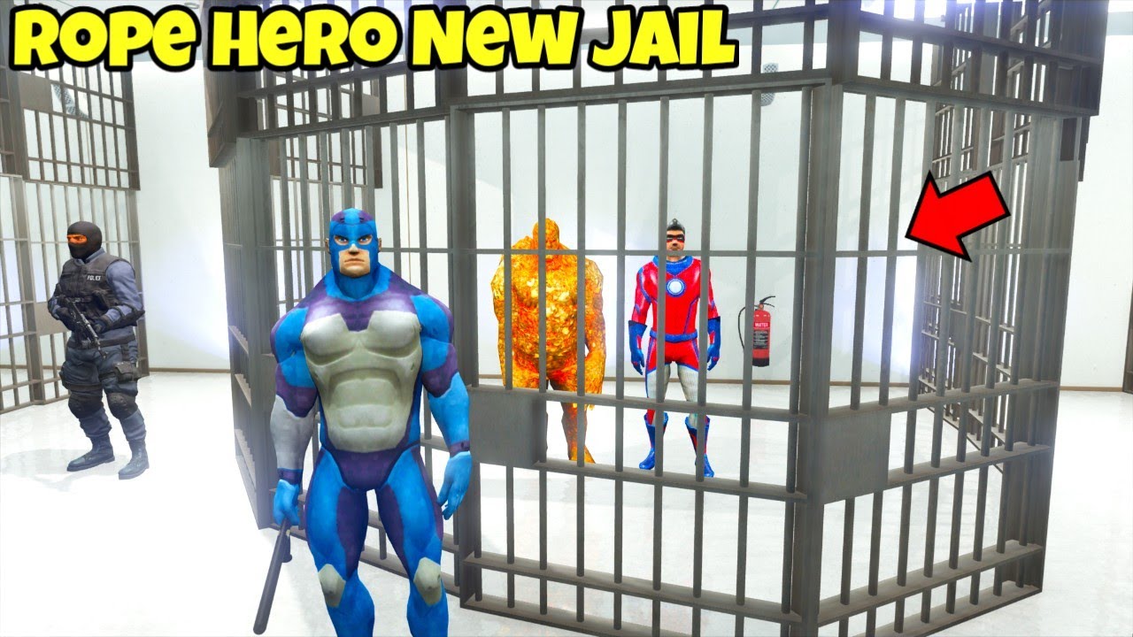 Rope Hero Vice Town New Jail 👮 | New Police Station | Rope Hero Vice Town