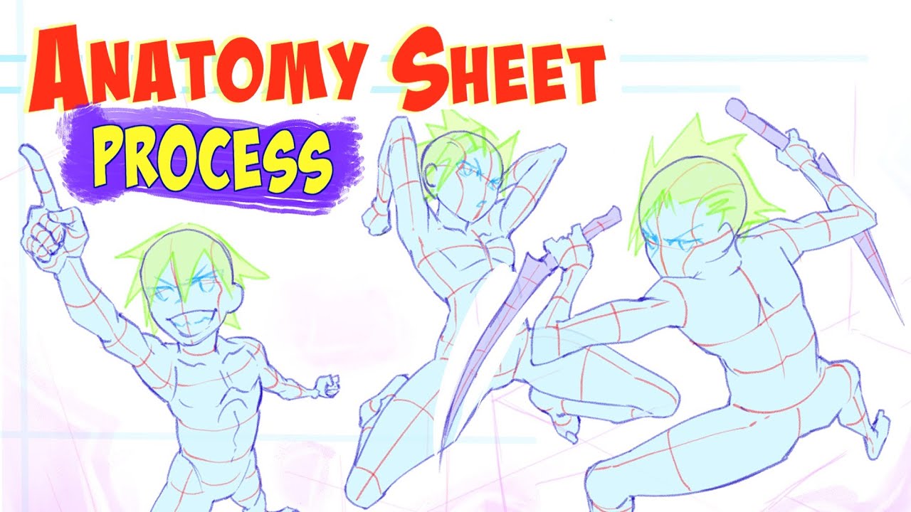 ANATOMY Sheet Full Process! | Anime Manga Sketch