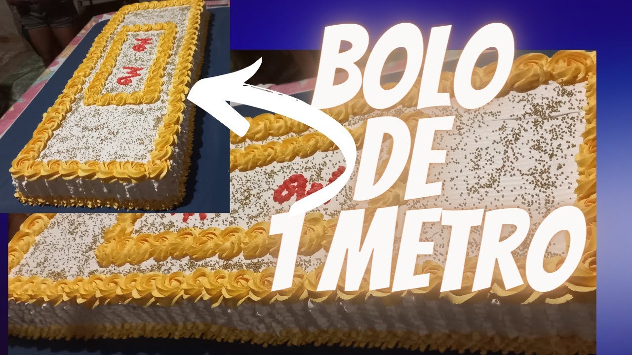 BOLO DE 1 METRO// CONFEITANDO BOLO PARA 100 PESSOAS
