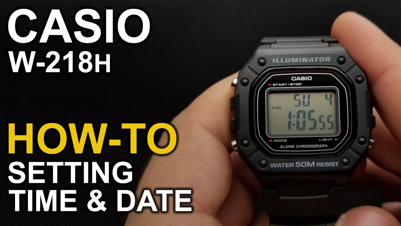 Casio W-218H - Setting time and date - Module 3224