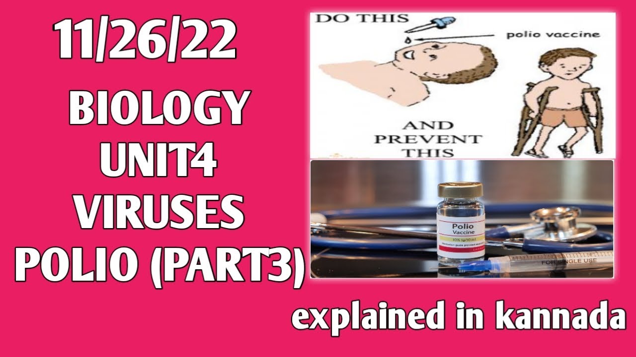 BIOLOGY UNIT4 VIRUSES || POLIO VIRUS (PART3) #nursing #paramedical