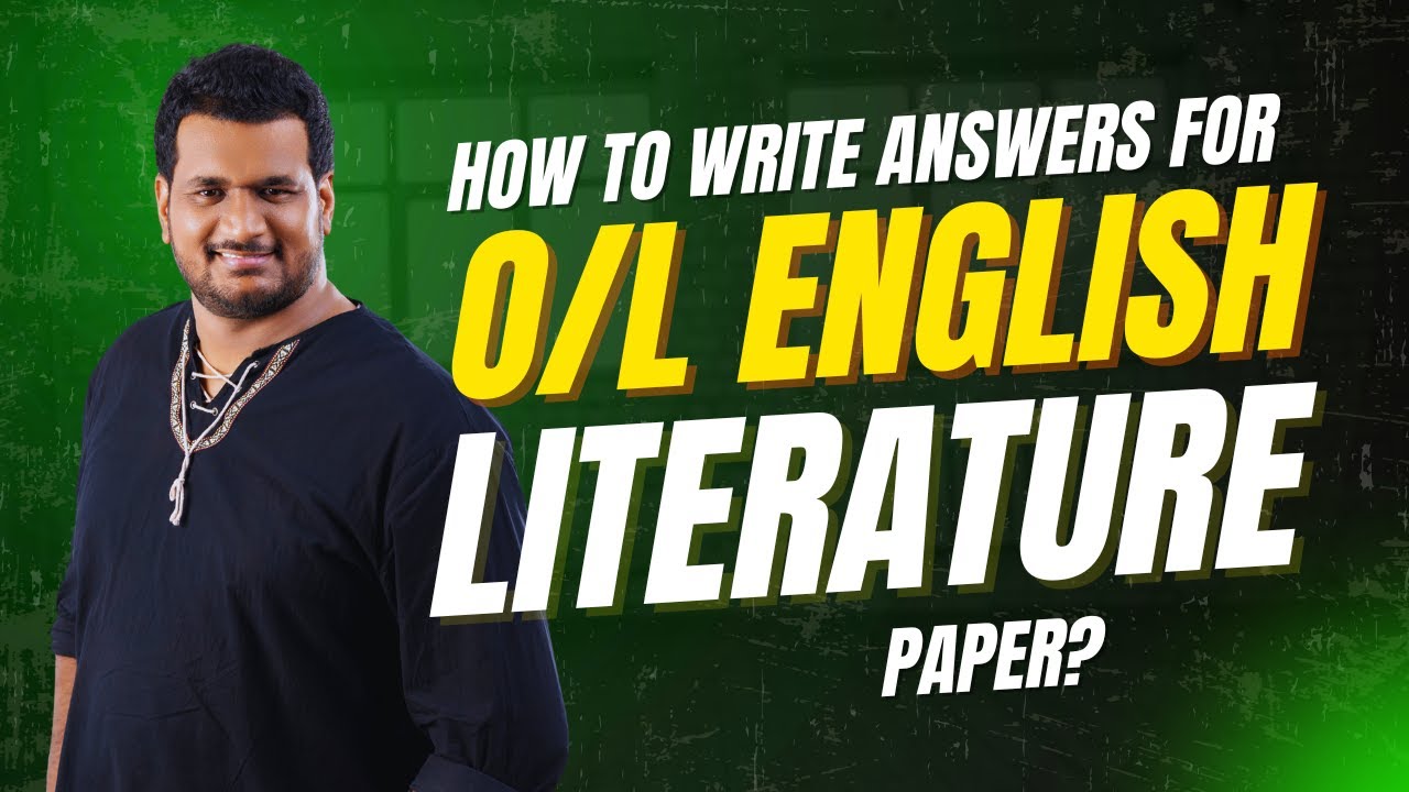 ENGLISH LITERATURE O/L - PAPER DISCUSSION - ONLINE CLASSE-