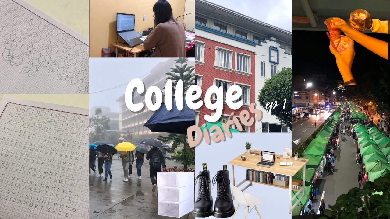 College Diaries Ep.1🍂| engineering drawing, shopee haul, studying, night market | SLU Baguio City🌲