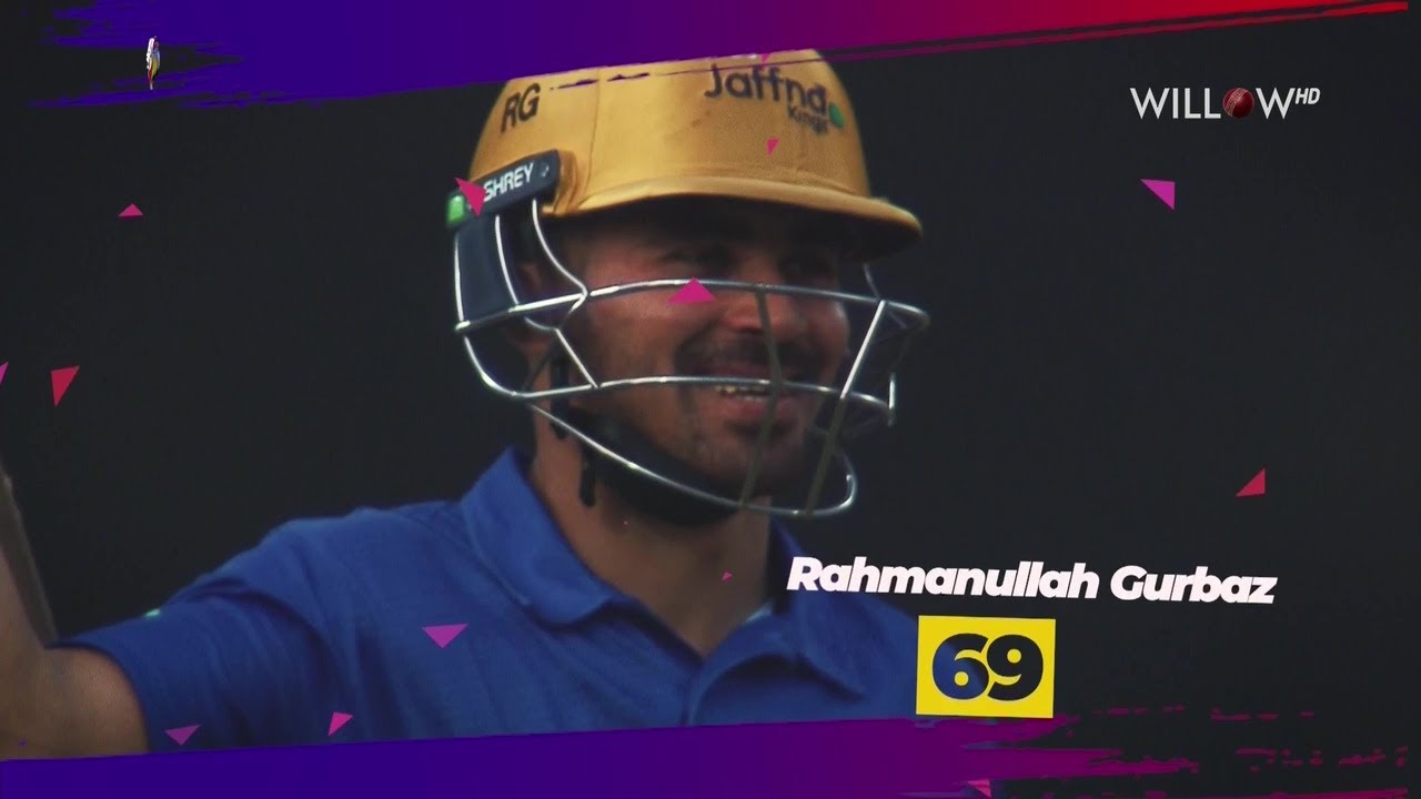 Rahmanullah Gurbaz 69 runs vs Colombo Stars| 19th Match - Jaffna Kings vs Colombo Stars