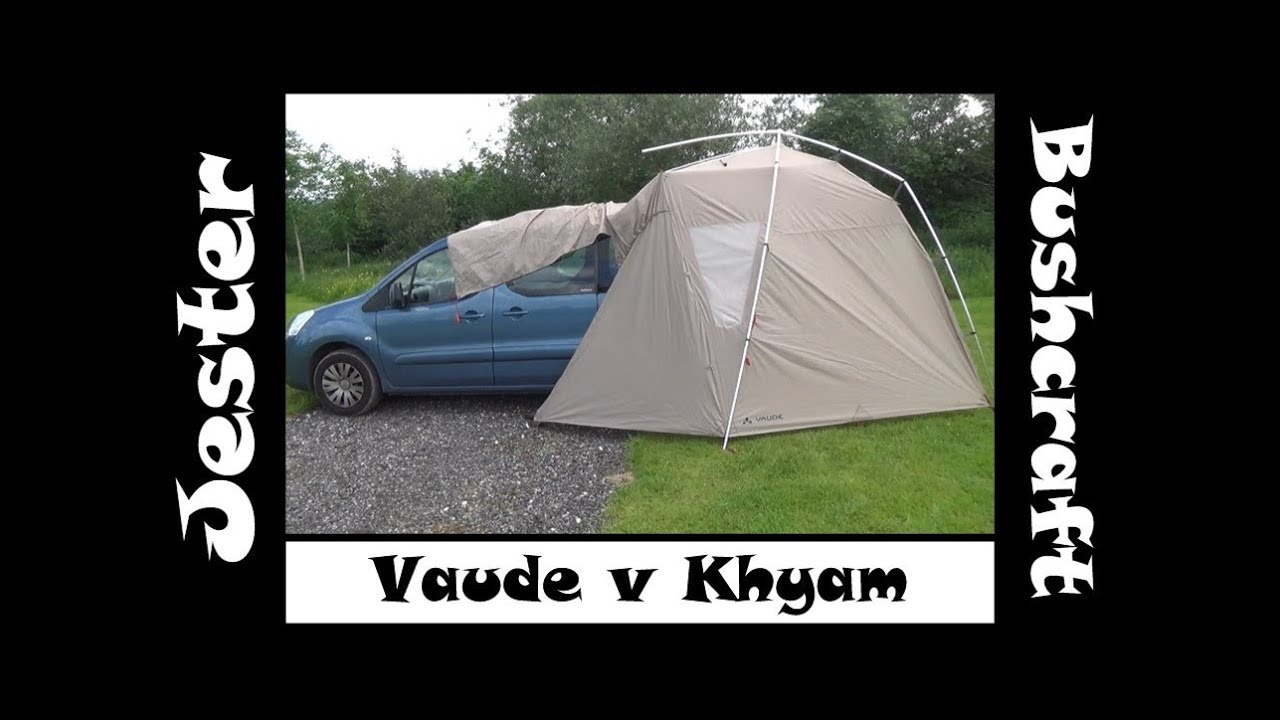Обзор тента для заднего борта Vaude и сравнение Khyam