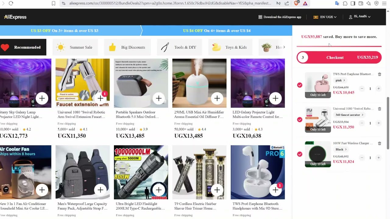 How to use Aliexpress bundle deals in Uganda ?