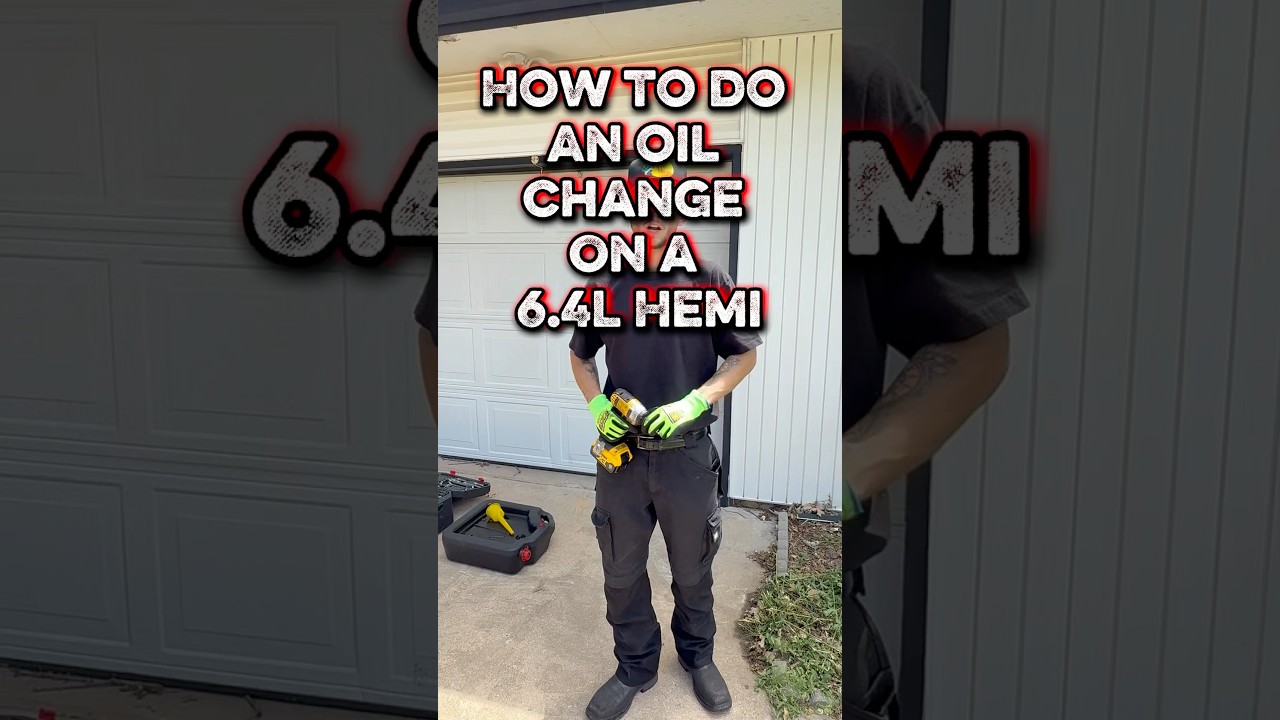 HOW TO CHANGE YOUR OIL ON A 6.4L HEMI! 🚘 #oilchange #mechaniclife #diy #howto