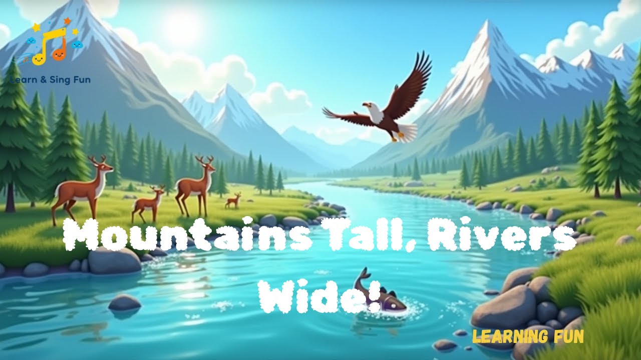 Mountains Tall, Rivers Wide! | Kids Song About Nature | Explore the World Rhyme 