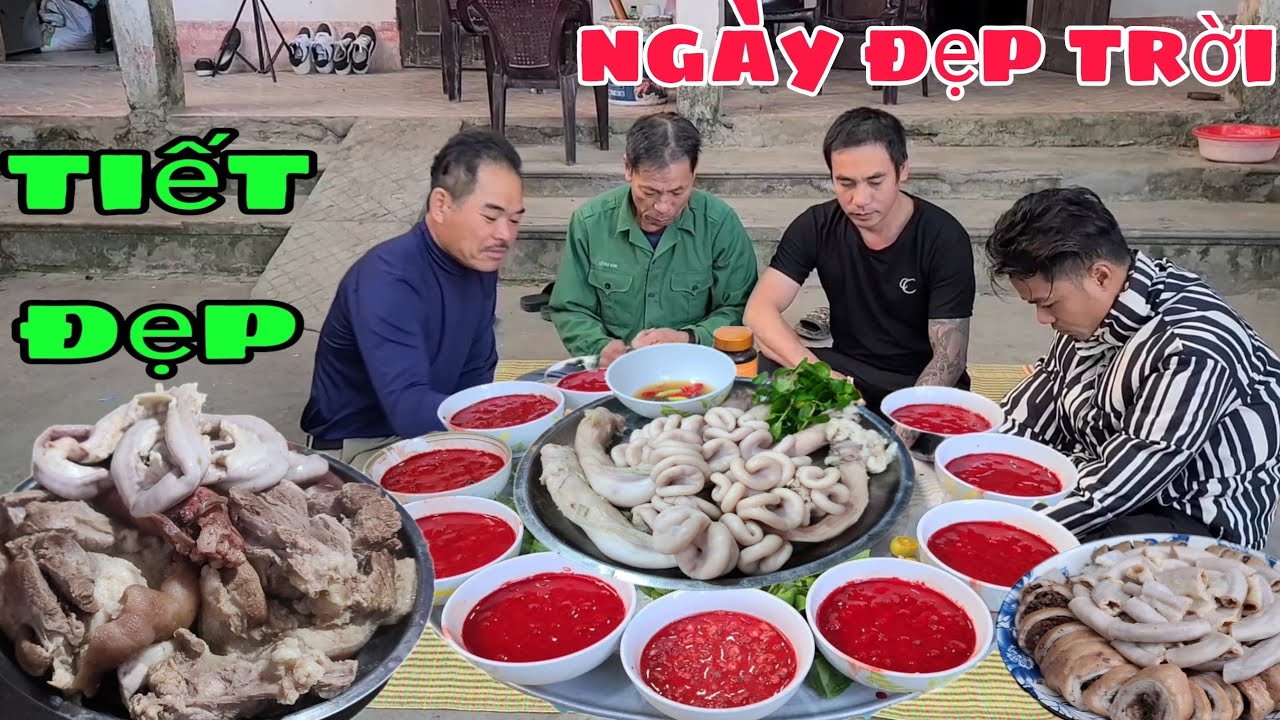 tiết canh lợn,ngày đẹp trời,cắt cơn một mâm tiết canh,buổi sáng bình dân,Lê Toàn Food