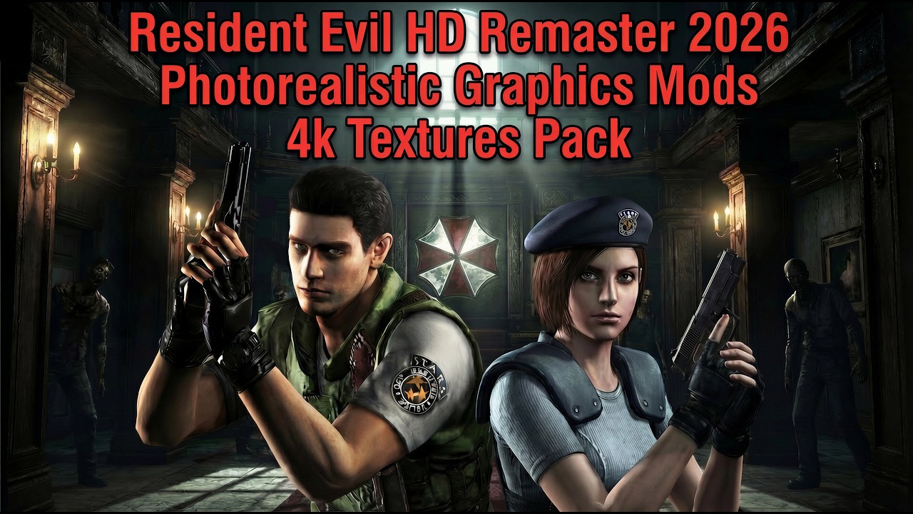 Resident Evil HD Remaster 2026 - Photorealistic Graphics Mods - 4k Textures Pack - 8k Gameplay