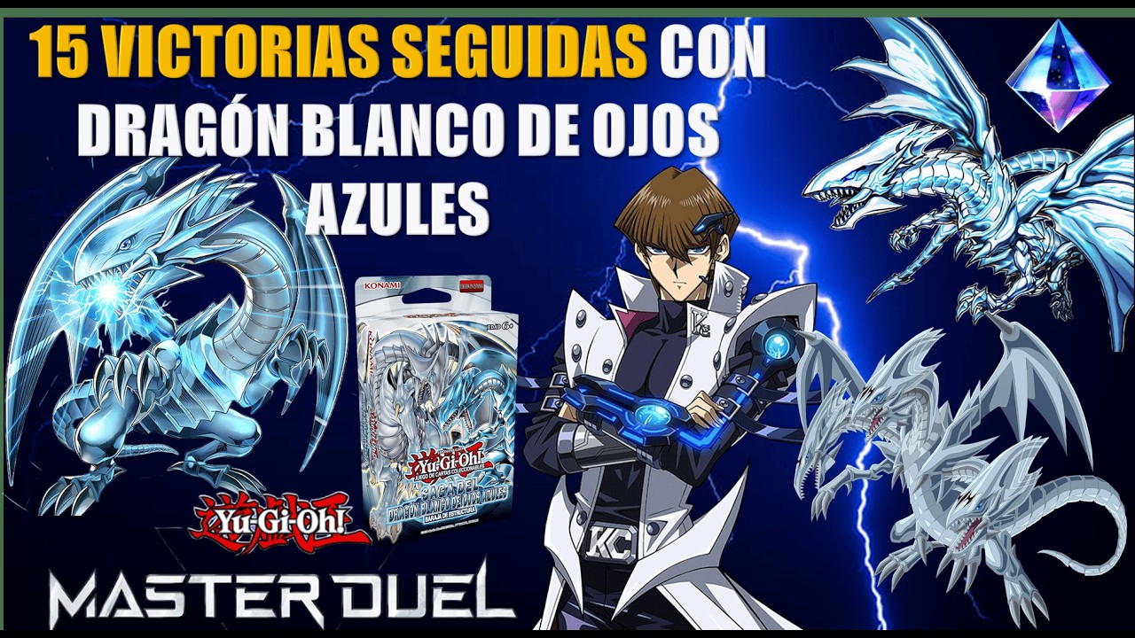 15 PARTIDAS GANADAS-MAZO DE DRAGON BLANCO OJOS AZULES | YU-GI-OH! MASTER DUEL PS5 | DUELO ONLINE