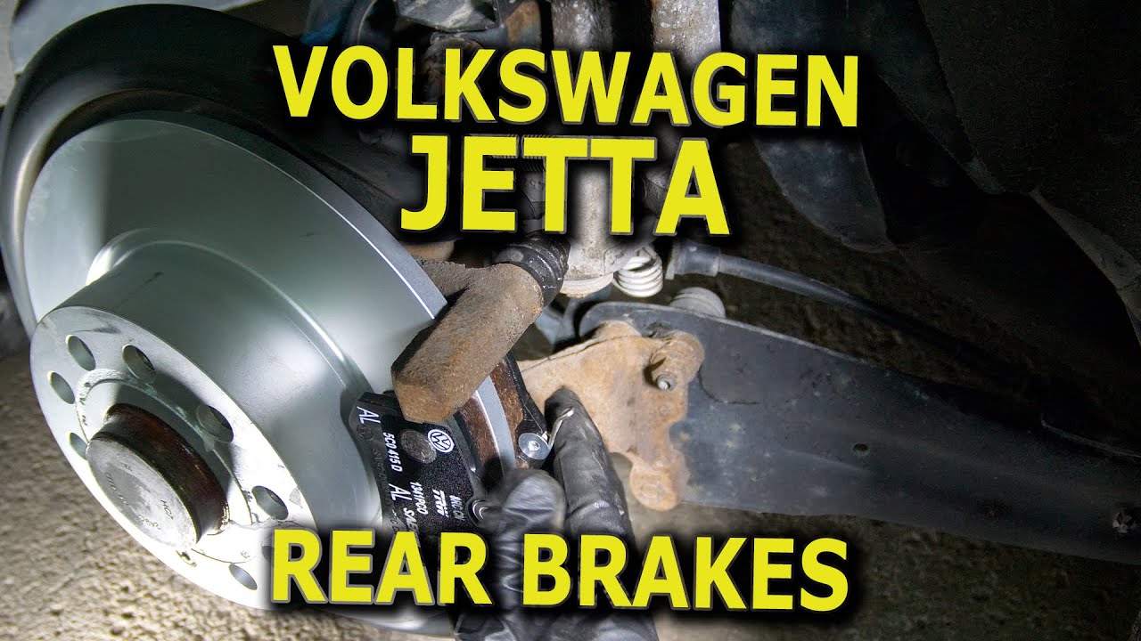 Замена задних тормозных дисков и колодок VW Jetta своими руками